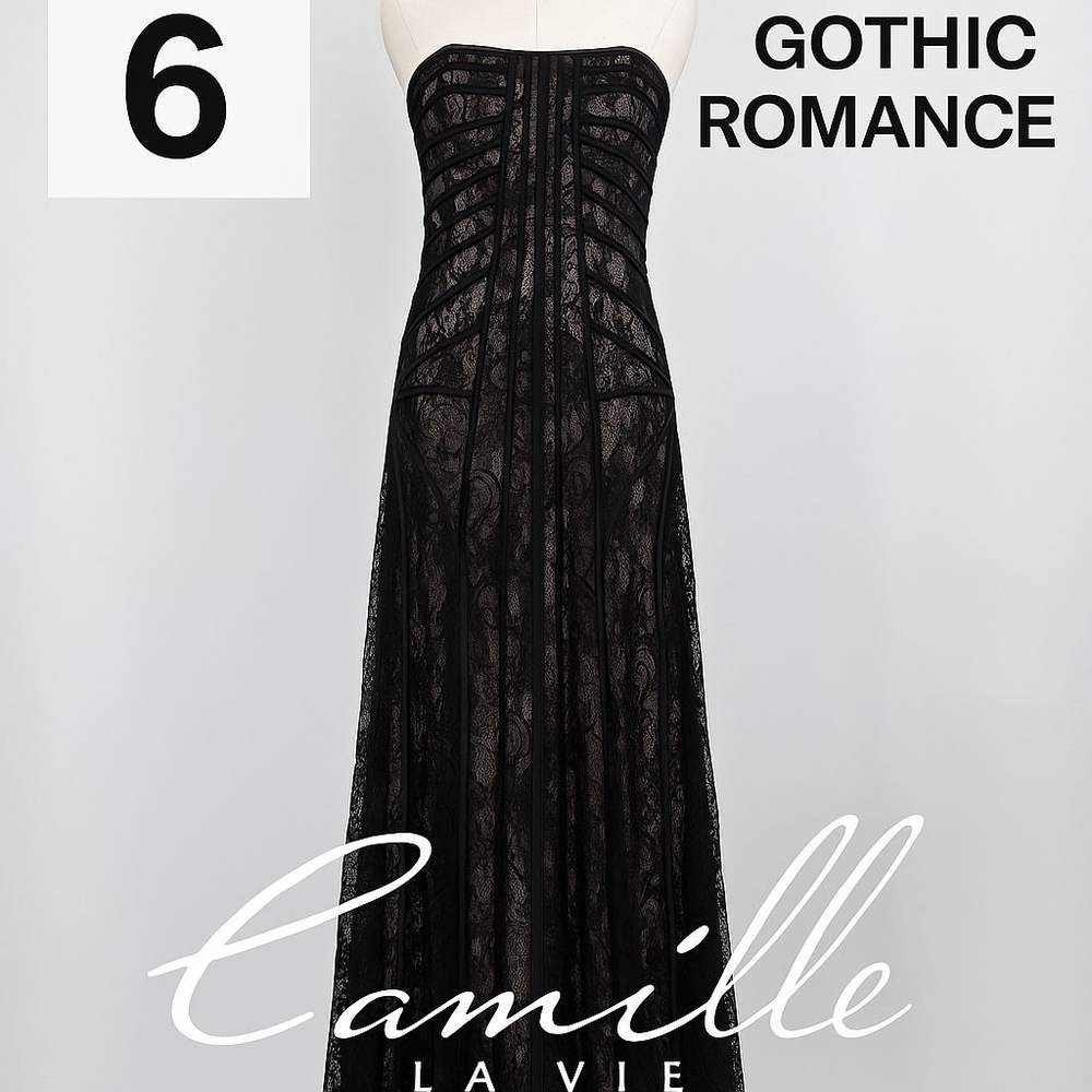 Camille La Vie Black Gothic Romance Maxi Dress